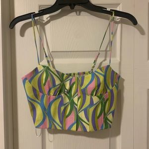 Super Cute Retro Zara Corset Style Crop Top😁😁